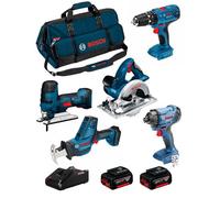 BOSCH Kit 18V BK501BAG (GSA 18 V-LI C + GST 18 V-LI S + GKS 18 V-LI + GSB 18V-21 + GDR 18V-160 + 2 x 4,0 Ah + GAL18V-40 + Sac)