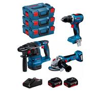 Bosch Kit 18V Professionnel - GSR 18V-65 + GBH 18V-22 + GWS 18V-8, 2x 5,0Ah + GAL18V-40 + 3x L-BOXX 136