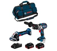 BOSCH Kit BK2013BAG (GSR 18V-110 C + GWS 18V-7 + 2 x 4,0 Ah + GAL18V-40 + HD BAG)