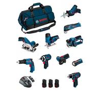 BOSCH Kit BMKB10-28CD3 (GSR12V-15+GTB12V-11+GDR12V-105+GWS12V-76+GST12V-70+GKS12V-26+GOP12V-28+GSA12V-14+GLI12V-80+GHO12V-20)