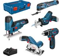 Bosch Professional Set de 5 outils - 12V: GSR + GST + GOP + GKS + GSA + 3x GBA 3.0Ah + GAL + XL-BOXX - 0615A0017C