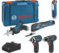 Bosch Kit Combo 5 pièces 12V : GSR 12V-15/GOP 12V-28/GDR 12V-105/GSA 12V-14/GLI 12V-300 - 0615990N1D