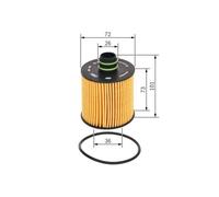 Bosch P7108 Filtre à Huile Automobile - Sépare la Suie et les Particules Métalliques de l'Huile Moteur, Lubrification Fiable du Moteur