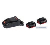 Bosch Kit de Base 2x Batterie GBA 18V 3,0 Ah + Chargeur Rapide GAL 1860 Cv