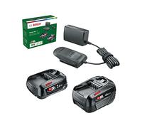 Bosch Kit de démarrage 18 V avec batteries et chargeur (2x batteries 2,0 Ah + 4,0 Ah, AL 18V-20 chargeur, système 18V, dans un carton)