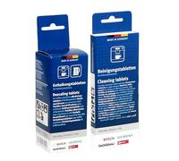 Bosch Kit de nettoyage et d'entretien pour machines à café automatiques - 6 tablettes détartrantes + 10 pastilles de nettoyage - Élimine le calcaire et les résidus de café pour une performance