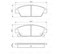 BOSCH Kit De Plaquettes De Frein Pour Honda Prelude V 2.0 16V Accord 1.9I