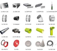 BOSCH Kit de ventilation pour appartement BOPA VE121, kit de distribution d'air jusqu'à 90 m², montage au plafond - 7739624341