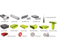 BOSCH Kit de ventilation résidentielle BOPA VE114 pour distribution d'air par gaines plates jusqu'à 250 m² - 7739621044