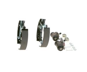 Bosch KS027 Kit Super Pro - Kit de frein à tambours arrière - 1 jeu complet prémonté, 2 cylindres de roue, 4 mâchoires de frein