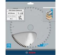 Bosch Lame de scie circulaire PRO Multi Material 210 x 30 x 2,5 mm 80 2608640445