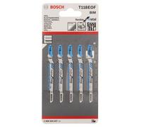BOSCH Lame de scie pour scie alternative T 118 EOF Flexible pour le métal (3 pcs) 2608636231