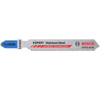 Bosch Professional 3x Lames de scie sauteuse Expert 'Stainless Steel' T 118 EHM (pour Tôles en acier inoxydable, Longueur 83 mm, Accessoire Scie sauteuse)