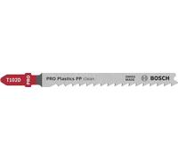 Bosch Lame de scie sauteuse T 102 D – PRO Plastics PP Clean, 100 mm, 3 pièces (2608667443)