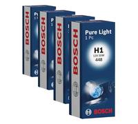 Bosch Lampe de phare Pure Light H1 12V 55W (Lot de 4)