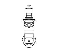 Bosch Ampoule halogène HIR2 Pure Light 12V 55W Réf. 1 987 302 026 – 1 pièce