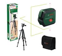 Bosch laser lignes AdvancedLevel 2G (croix laser auto-nivelante, laser vert, batterie Lithium-Ion 3,6 V avec port de charge USB-C intégré, dans boîte en carton e-commerce)