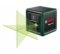 Bosch laser lignes Quigo Green avec pince universelle MM 2 (laser vert pour une meilleure visibilité, boîtier en plastique recyclé, dans boîteun carton pour e-commerce)