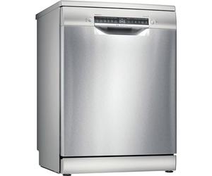 Bosch Lave-vaisselle pose libre 60 cm Silver Inox SMS4EMI06E Serie 4 | Contrôlez-le depuis votre téléphone et profitez du silence. Vaisselle sèche et prête à être rangée.