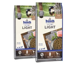 BOSCH Light - pour chiens sujets à l'embonpoint - 25 kg (2 x 12.5 kg)