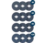 Bosch Disque en fibres 2607012055 – Ø 125 mm, grains 36/60/80/120 – 1 set