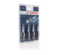 Bosch Bougies d'allumage Super 4 0242232802 (N50) – Jeu de 4, démarrage fiable, moteurs à essence