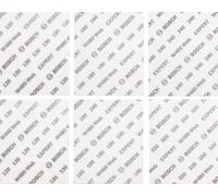 Bosch Lot de 6 feuilles abrasives manuelles EXPERT W480 Web 1/4 (pour bois dur, peinture sur bois, Ø 115 x 140 mm, grain 2 x 120, 2 x 180, 1 x 240, 1 x 320, accessoires professionnels)