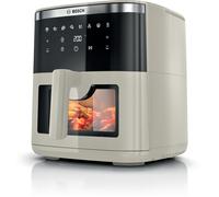 Bosch Air Fryer Série 6 XXL, MAF671C0, capacité de 7,2 L, 7 programmes prédéfinis, vitre de cuisson éclairée, cuisson jusqu'à 65%* plus rapide, beige satiné