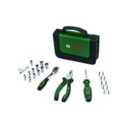 Bosch Maison et Jardin Kit de mobilité fr Outils à main, kit de 26 outils compacts et portables pour les travaux de bricolage fr, cliquet de 1/4', pince universelle, tournevis universel