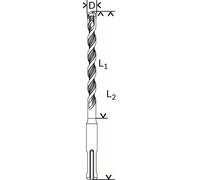 BOSCH Marteau perforateur SDS-plus-1 18 x 200 x 260 mm 2608680288