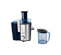 Bosch MES3500 Centrifugeuse 700W Noir/Argent - Cheminée 7.3cm, Bol 1.25L, Récipient à Pulpe 2L, Filtre Inox, Ejection Automatique de la Pulpe