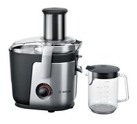 Centrifugeuse Bosch MES4000 1000W Noir/Gris/Inox, cheminée 8.4cm, récipient à pulpe 3L, bol 1.5L, aluminium, dimensions 425x322x221mm