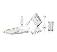 BOSCH MFQ364V0 Batteur ErgoMixx moteur puissant 450 W. 5 vitesses+turbo. Système sous vide inclus et accessoires polyvalents