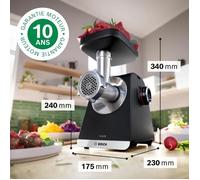 Bosch MFWS660B Série 6 Hachoir à viande, Noir