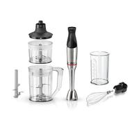 Bosch, mixeur plongeant, ErgoMaster Série 6, moteur refroidi à l'air de 1000 watts, variateur de vitesse, système de mixage QuattroBlade Pro, accessoires inclus, MSM6M652