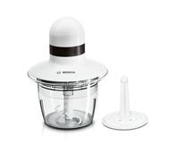 Bosch MMR08A1 Hachoir Électrique : Bol 0.8L, 400W, Lames Inox, Anthracite/Blanc. Dimensions 195x195x250mm. Fonction Impulsion, Compatible Micro-Ondes.