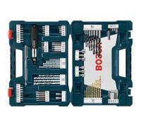 BOSCH Ms4091 Kit de perçage et de conduite 91 pièces | Perçage et conduite faciles - Jeu de 91 forets pour bois, métal, pierre