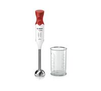 Bosch MSM64110 Mixeur Plongeant 450W - Acier Inox, 2 Vitesses, Turbo - Gobelet Doseur - Rouge/Blanc - 55x62x393mm - Secteur 220-240V