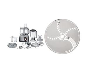 Bosch MultiTalent 8 MC812M844 - Robot de cuisine polyvalent avec plus de 50 fonctions - 1250 W - Grande capacité de 3,9 L - Noir & MUZ45KP1 Disque pour crêpes de pommes de terre