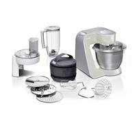 Bosch MUM58L20 Robot pâtissier - Machine puissante 1000 W pour cuisine et pâtisserie - 7 vitesses + turbo - Bol en acier inoxydable 3,9 L - Avec accessoires - Couleur gris minéral/argent
