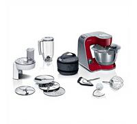 Bosch Serie 4 MUM5X720 robot de cuisine 1000 W 3,9 L Rouge, Argent Balances intégrées