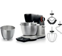 Bosch MUMS8ZS18, Robot pâtissier, Série 8, moteur 1800 watts, mouvement planétaire 3D, kit pâtisserie, Balance intégrée, Cuve à pétrir en acier inox, 7 vitesses + turbo, Argent/Noir