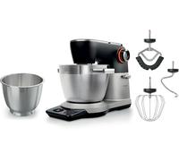 Bosch MUMS8ZS18, Robot pâtissier, Série 8, moteur 1800 watts, mouvement planétaire 3D, kit pâtisserie, Balance intégrée, Cuve à pétrir en acier inox, 7 vitesses + turbo, Argent/Noir