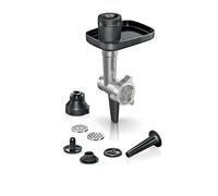 Bosch MUZS6HA Accessoire pour robot de cuisine, hachoir à viande, disque perforé 8 mm, disque perforé 3 mm, embout de remplissage de saucisses, embout kebbe, adaptateur, pour robot de cuisine série 6,