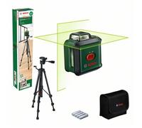Bosch Laser lignes UnversalLevel 360 avec trépied premium (laser lignes vertical et horizontal avec laser à 360° pour un alignement dans toute la pièce, dans boîte carton)