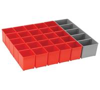 Bosch ORG72-RED Lot de 30 organiseurs pour i-BOXX72, système de transport mobile Click and Go, bleu/rouge
