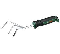 Bosch Outil à main de jardin Griffe de jardin (cultivateur à main, ameublir/aérer la terre, robuste, en acier inoxydable, poignée souple, design ergonomique)