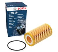 Bosch P9119 Filtre à Huile Automobile - Sépare la Suie et les Particules Métalliques de l'Huile Moteur, Lubrification Fiable du Moteur