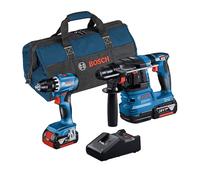 BOSCH Pack 18V perceuse GSR 18V-45 perfo GBH 18V-22 2x4 Ah - 0615A50038