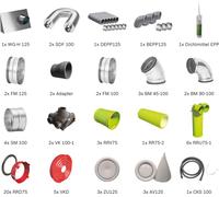 BOSCH Pack de ventilation et de distribution d'air résidentiel BOPA VE122, jusqu'à 90 m2, montage mural - 7739624342